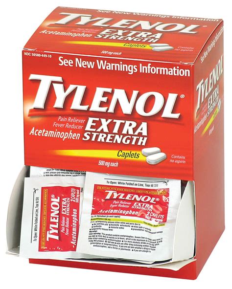 Tylenol Extra Strength Acetaminophen 50 Individually Wrapped