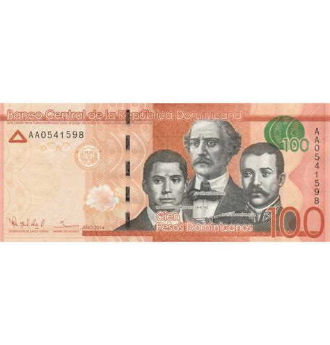 República Dominicana 100 Pesos Dominicanos 2014 Pick 190a