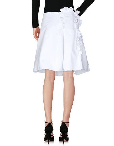 N°21 Cotton Knee Length Skirt In White Lyst