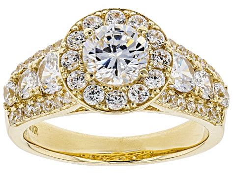 Bella Luce 430ctw White Diamond Simulant 10k Yellow Gold Ring 2