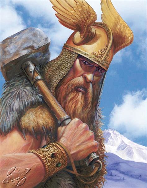 A Picture Of An Other Scandinavian God Thor Who Is Also Extracted Of