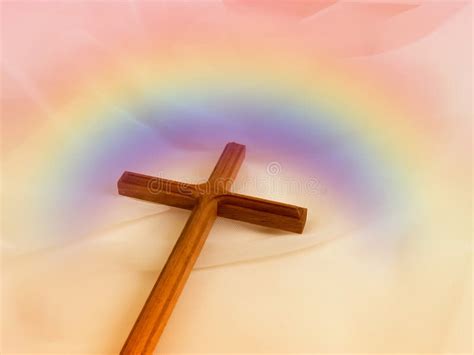 Cross With Rainbow Stock Image Image Of Rainbow Symbolic 899707