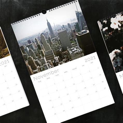 Modern Wall Calendar Print A Monthly Calendar From Your Photos