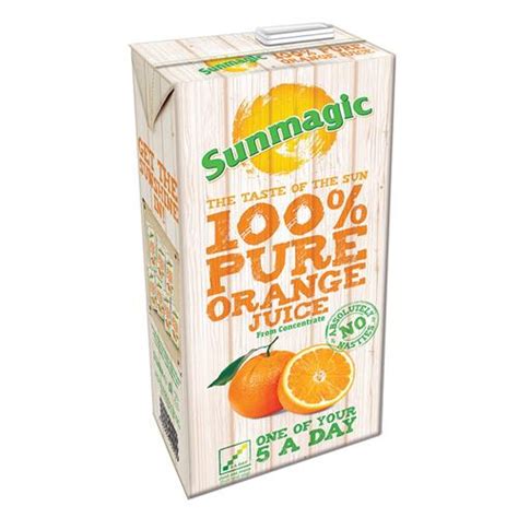 Sunmagic Pure Orange Juice Drink Tetra Pak Slim 1 Litre Ref 471011