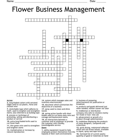42 Flower Business Management Worksheet Worksheet Resource