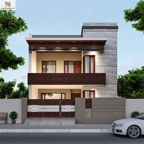 Duplex House Exterior Design In India