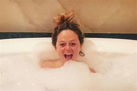 Emily Atack Instagram Im A Celeb Star Strips Off For Steamy Bubble