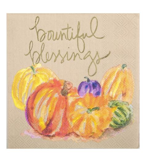Bountiful Blessings Beverage Napkins Napkins Collage Home