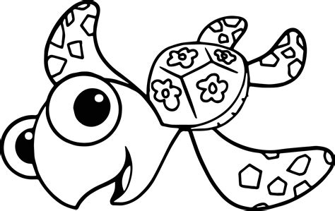 Disney Finding Nemo Squirt Sea Turtle Coloring Pages