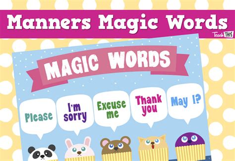 Manners Magic Words Printable Classroom Displays Teacher