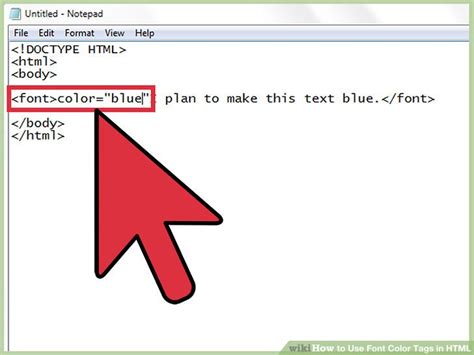 How To Use Font Color Tags In Html With Sample Html Wikihow