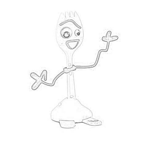 Buzz lightyear, sheriff woody, forky, jessie, bo peep, mr. Forky coloring page