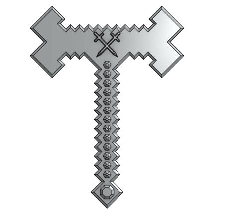 Minecraft Style Double Sided Axe By David S Download Free Stl Model