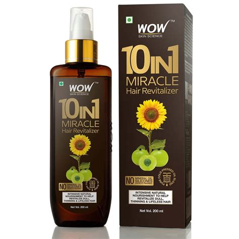 Great for all hair types for extra moisture and added shine. Buy Wow Skin Science 10-In-1 Miracle Hair Oil - 200 Ml ...