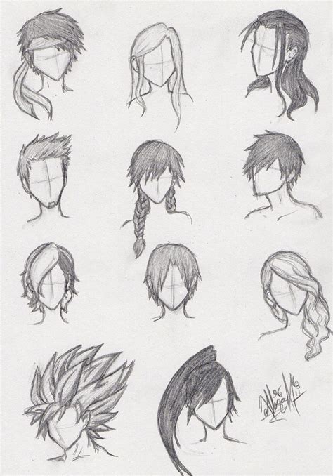 Pin By That Geek Over There On Art Tips Drawings Anime Hair Art 11
