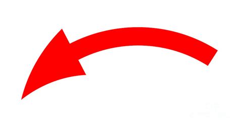 Red Bent Direction Arrow On A White Background Digital Art By