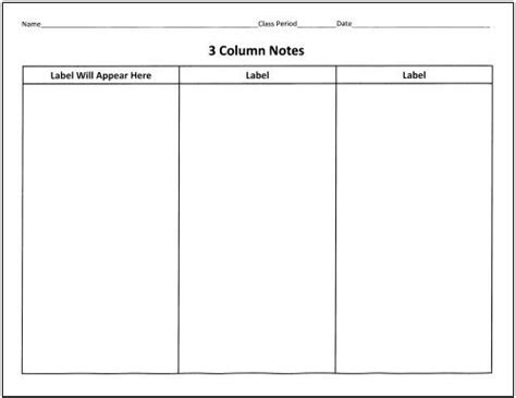 9 Best Images Of Three Column T Chart Three Column Notes Graphic Efoza