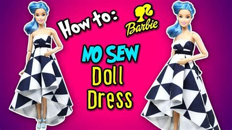 This dress is made from a xxl tall men's tee and requires no sewing. How to Make No Sew Doll Dress / Gown - DIY Barbie Clothes - Making Kids ... | Sewing barbie ...