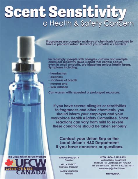 Scent Sensitivity Poster Ufcw Locals 175 And 633