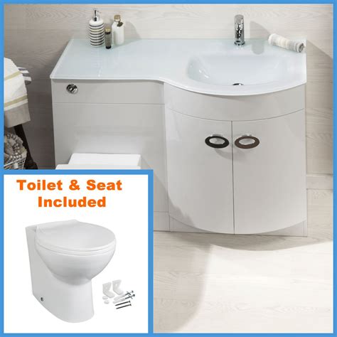 Bathroom Vanity Unit With Basin And Toilet 950mm Traditional Toilet