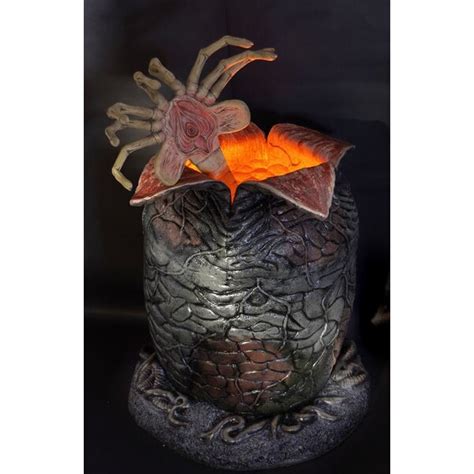 alien foam and latex life size egg and facehugger prop replica with led lights neca 51358 grown