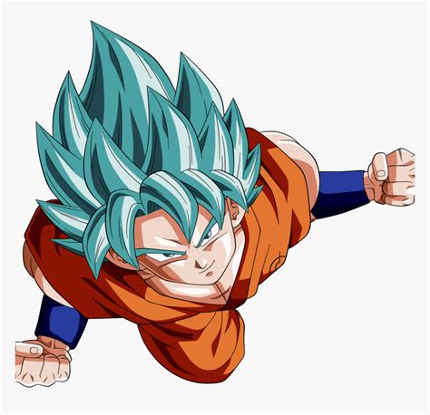 Goku Ssjg Dragon Ball Z Characters Blue Hair Hd Png Download Kindpng