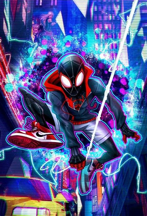 spider man miles morales marvel into the spider verse ultimate marvel spiderman art spiderman