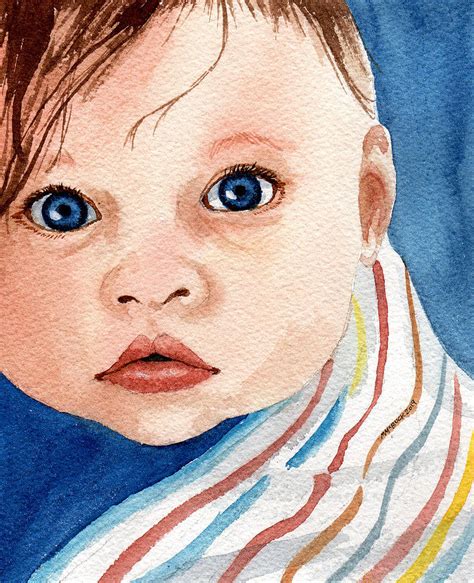 Sweet Baby Face Portrait Painting By Margaret Bucklew Fine Art America
