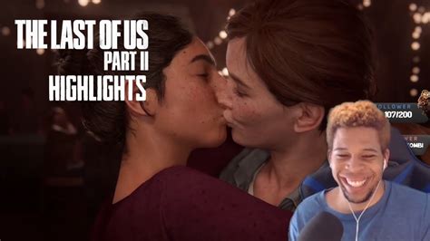 Daddy Joel Dina And Ellie Kiss The Last Of Us 2 Scene Reaction Youtube