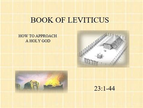 Bible Outlines Leviticus 231 44 Annual Religious Festivals