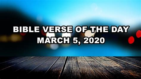 Verse Of The Day March 5 2020 Bible Verses Inspirational Bible