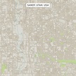 Sandy Utah US City Street Map Digital Art by Frank Ramspott