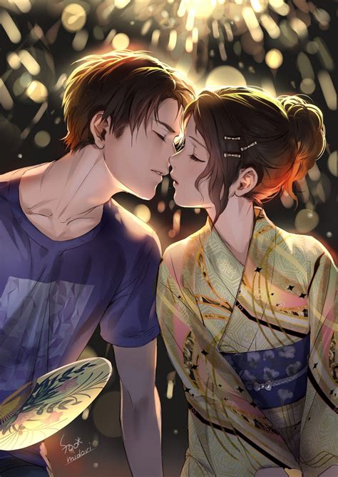 Gambar Anime Cute Couple Kiss  Anime77