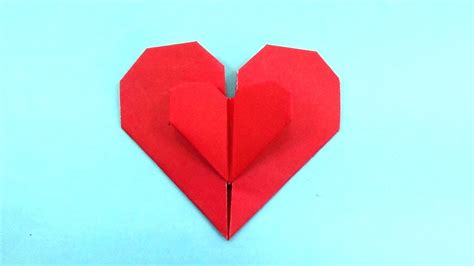 Origami Heart Easy Making Instruction Easiest Origami Heart Ever