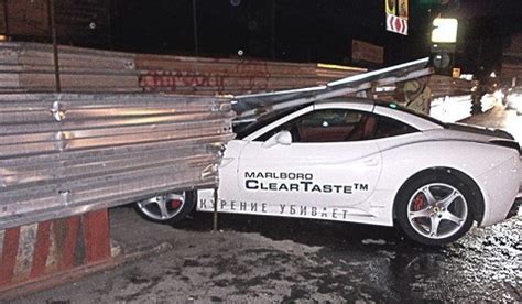 The car's registered owner, swedish millionaire. Car Crash: Ferrari California Crashes into Guard Rail on Test Drive - GTspirit