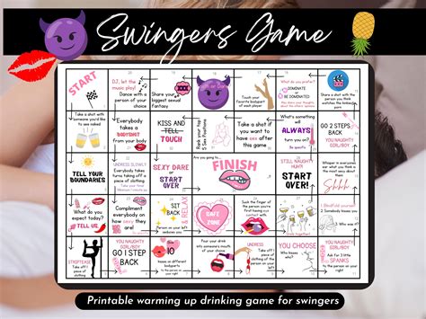 Printable Swingers Board Game For Couples Foreplay Game Sex Gameadult