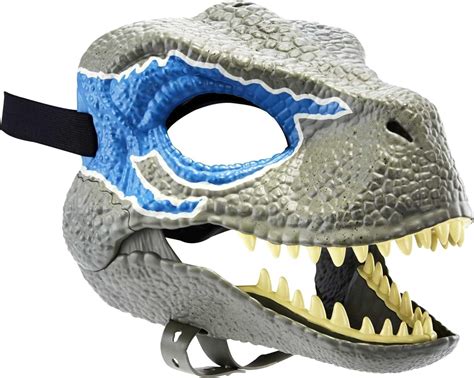 Jurassic World Dominion Velociraptor Blue Dinosaur Mask Movie Inspired Role Play Toy With