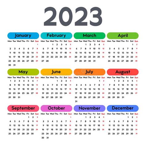 Calendar 2023 And 2024 Week Starts On Monday Basic Business Template