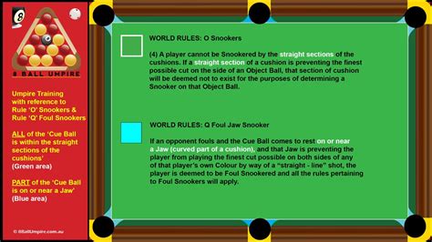 Elaborate, rich visuals show your ball's path and give you a realistic feel for where it'll end up. Playing Rules - Middlewich and District Pool League