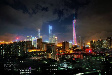 Guangzhou City At Night By Liudmilad Night City City Night