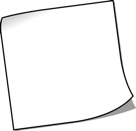 Blank Square Notepaper Png 816