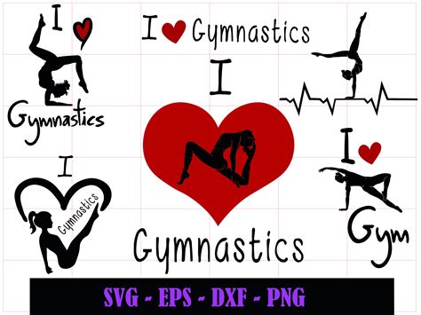 Gymnastics SVG I Love Gymnastics Svg Saying Cut File Design Etsy