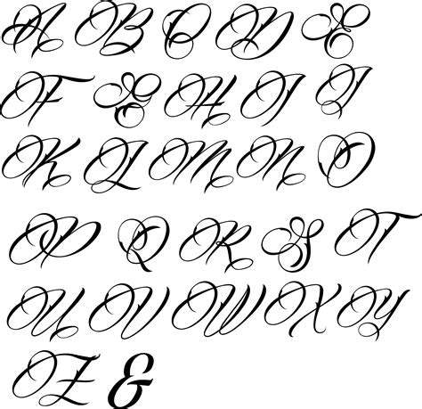 Large Letters Fancy Font Cursive Letters Fancy Cursive Fonts Alphabet Tattoo Lettering