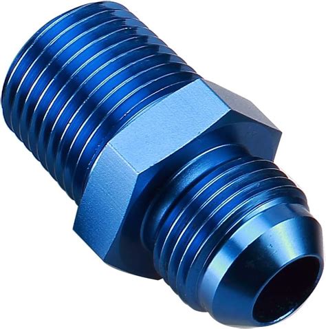 12an Male Flare To 34 Npt Fuel Hose Pipe Fitting Adapters Aluminum