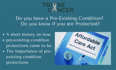 Do You Have A Pre Existing Condition Do You Know If You Are Protected Triage Cancer