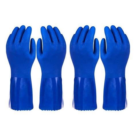 2 Pack Dishwashing Gloves Reusable Kitchen Household Rubber Gloves