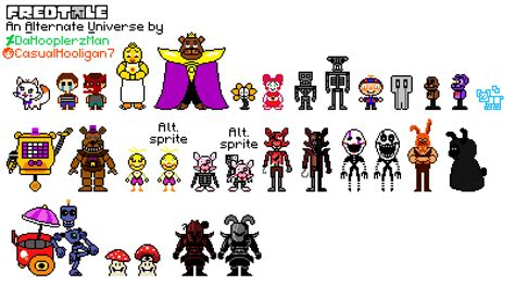 A Lot Of People Liked My First Set Of Fnafundertale Sprites So Heres