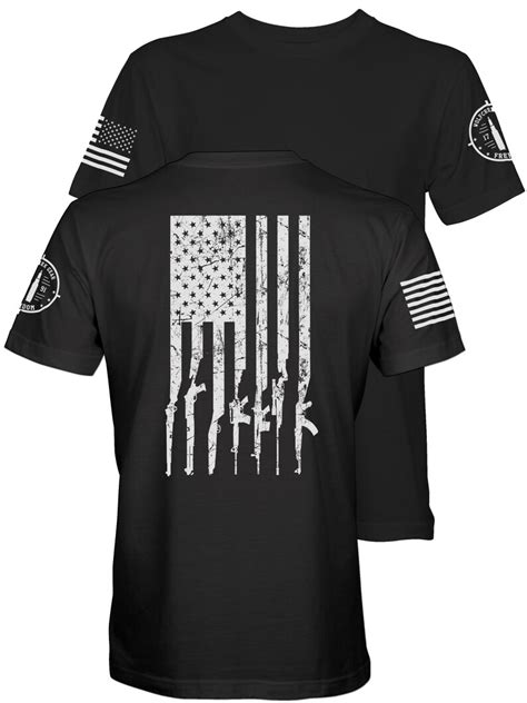 Gun Flag T Shirt Distressed American Flag Shirt 2nd Etsy