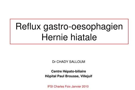 PPT Reflux Gastro Oesophagien Hernie Hiatale PowerPoint Presentation