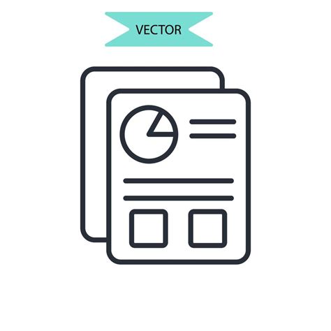 resumen ejecutivo iconos símbolo elementos vectoriales para infografía
